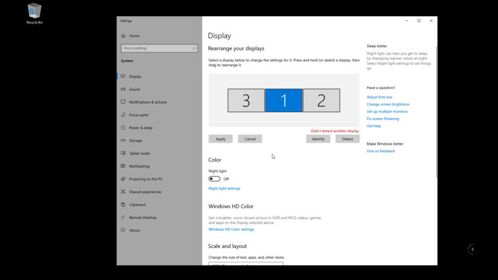 Windows Display Settings